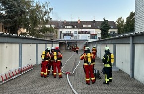 Feuerwehr Düren: FW Düren: +++ Unklarer Feuerschein entpuppt sich als Brand am Gebäude +++