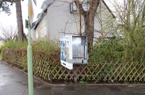 Polizei Hagen: POL-HA: Zigarettenautomat erneut aufgebrochen - Täter schlugen innerhalb von 90 Minuten zu