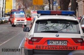 Feuerwehr Iserlohn: FW-MK: Drei Verletzte nach Verkehrsunfall