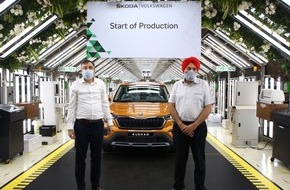 Skoda Auto Deutschland GmbH: ŠKODA AUTO Volkswagen India Private Limited startet Serienproduktion des neuen SUV-Modells KUSHAQ