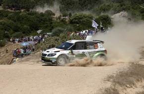 Skoda Auto Deutschland GmbH: Platz zwei im Shakedown: SKODA Pilot Wiegand auf Sardinien schnell unterwegs (BILD)