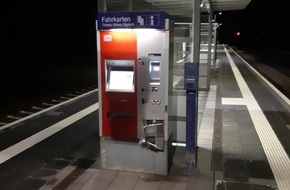 Bundespolizeiinspektion Hannover: BPOL-H: Zeugenaufruf: Automatenaufbruch am Bahnhof in Rötgesbüttel, Landkreis Gifhorn