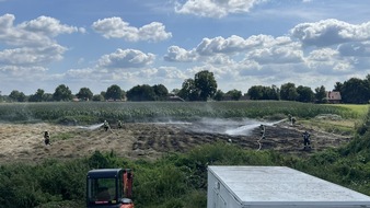 FW-AUR: Großflächigen Heubrand rasch im Griff