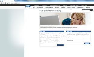 Ford-Werke GmbH: Ford Online-Terminbuchung wird flächendeckend angeboten: Service-Dienstleistungen bei rund 1.000 Ford Partnern online buchbar (FOTO)