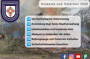 Kreisfeuerwehrverband Segeberg: FW-SE: Hinweise zum Osterfeuer