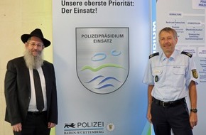 Polizeipräsidium Einsatz: POL-Einsatz: Polizeirabbiner zu Besuch beim Polizeipräsidium Einsatz - Kooperation vereinbart