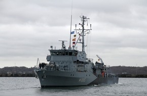 Presse- und Informationszentrum Marine: Kieler Minenjagdboot "Dillingen" für fünf Monate zum NATO-Einsatz