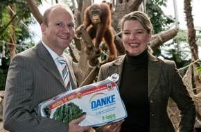 SCA Tissue Europe: DANKE und WWF treten für gefährdete Orang-Utans - ein Auftaktaktion im Tierpark Hagenbeck in Hamburg