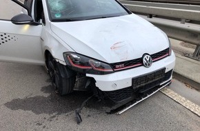 Polizeidirektion Landau: POL-PDLD: Verkehrsunfall - Betrunken in Baustelle gefahren