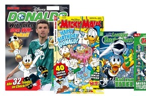 Egmont Ehapa Media GmbH: Die Fußball-WM auch in Entenhausen - im Lustigen Taschenbuch und Micky Maus-Magazin
