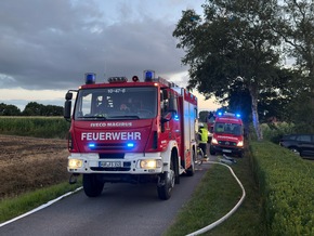 FW-AUR: Hochvoltbatterie von E-Fahrzeug entflammt