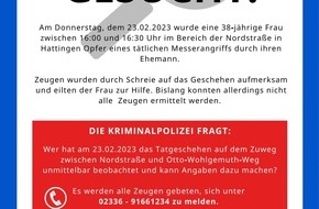Kreispolizeibehörde Ennepe-Ruhr-Kreis: POL-EN: Zeugen nach Messerangriff gesucht!