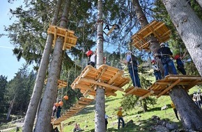 Bad Hindelang Tourismus: Bad Hindelang eröffnet neuen Waldseilgarten feierlich - Freizeitanlage stärkt Ganzjahresangebot und bereichert naturnahen Tourismus