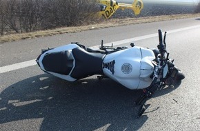 Polizeidirektion Neustadt/Weinstraße: POL-PDNW: Schwerverletzter Motorradfahrer