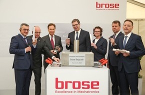 Brose SE: Presseinformation: Brose legt Grundstein für Standort in Serbien