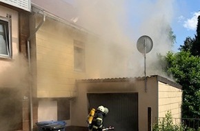 Polizeidirektion Pirmasens: POL-PDPS: Brand einer Garage mit Gebäudeschäden