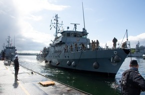 Presse- und Informationszentrum Marine: 85 Tage ohne Landgang - Kieler Minenjagdboot "Fulda" vom NATO-Einsatz zurück
