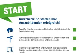 BG BAU Berufsgenossenschaft der Bauwirtschaft: Zum Ausbildungsstart: BG BAU unterstützt Unternehmen mit Azubi-Checkliste