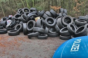 Polizeiinspektion Hameln-Pyrmont/Holzminden: POL-HM: 200 Altreifen und gefüllte Altölfässer in der Natur entsorgt (Zeugenaufruf!)