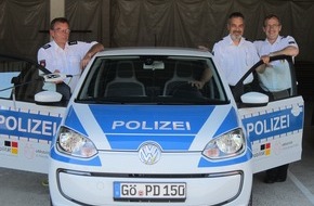 Polizeidirektion Göttingen: POL-GOE: (348/2014)  Startschuss für E-Mobilität in der Polizeidirektion Göttingen gefallen - Erster VW E-up! geht in die Polizeiinspektion Göttingen
