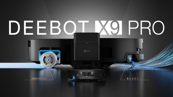 ECOVACS ROBOTICS: ECOVACS launcht DEEBOT X9 PRO OMNI / Das neue Premium-Modell überzeugt mit innovativer BLAST-Saugtechnologie, OZMO ROLLER Wischsystem, intelligenter Navigation und edlem Design