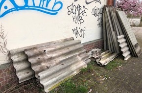 Polizeidirektion Bad Segeberg: POL-SE: Elmshorn - Entsorgung von asbesthaltigen Platten - Polizei sucht Zeugen
