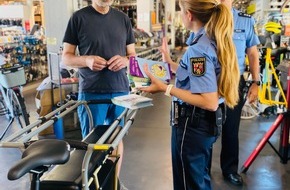 Polizeipräsidium Trier: POL-PPTR: Polizei und Fahrradfachhandel in Trier kooperieren für mehr Diebstahlschutz, Sicherheit und Fahrspaß im Alter