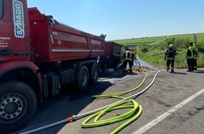 Polizeidirektion Neustadt/Weinstraße: POL-PDNW: LKW-Brand bei Großkarlbach