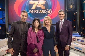 ARD Das Erste: Kultshows, TV-Ikonen und legendäre Fernsehmomente: "75 Jahre ARD - Die große Jubiläumsshow" / Am 5. April um 20:15 Uhr im Ersten und in der ARD Mediathek