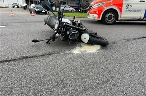 Kreispolizeibeh&ouml;rde Oberbergischer Kreis: POL-GM: Kradfahrer von Auto erfasst