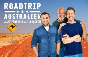Kabel Eins: Frank Rosin, Ali Güngörmüs und Alexander Kumptner drehen "Roadtrip Australien" für Kabel Eins und Joyn