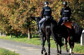 Polizeipräsidium Südosthessen: POL-OF: Reiterstaffel auf Wald- und Feldwegen unterwegs