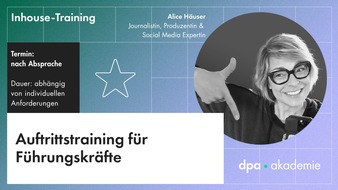dpa-Akademie: Auftrittstraining f&uuml;r F&uuml;hrungskr&auml;fte | dpa-Akademie