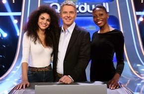 ARD Das Erste: Das Erste / "Quizduell-Olymp" mit Toni Dreher-Adenuga und Julianna Townsend am Freitag, 1. März 2019, um 18:50 Uhr im Ersten