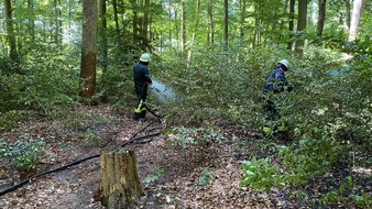 Feuerwehr Haan: FW-HAAN: Waldbrand am Rodensiepen