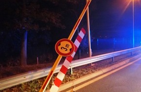 Verkehrsdirektion Mainz: POL-VDMZ: Höhenbegrenzung niedergerissen