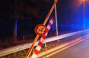 Verkehrsdirektion Mainz: POL-VDMZ: Höhenbegrenzung niedergerissen