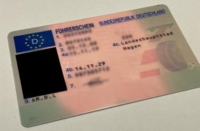 Polizei Hagen: POL-HA: Ausgestellt 2029 in der "Landeshauptstad Hagen" - Führerscheinfälschung fällt bei Trunkenheitsfahrt auf