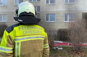 Feuerwehr Dresden: FW Dresden: Kellerbrand in einem Mehrfamiliengebäude