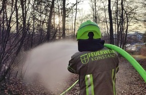 Feuerwehr Konstanz: FW Konstanz: Flächenbrand im Wald