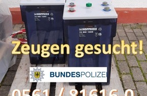 Bundespolizeiinspektion Kassel: BPOL-KS: Unbekannte stehlen Altbatterien am Bahnhof