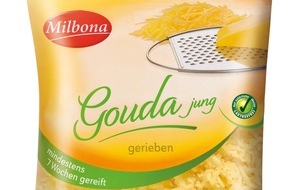 Lidl: Der niederländische Hersteller Delicateur informiert über einen Warenrückruf des Produktes "Milbona Gouda jung gerieben, mindestens 7 Wochen gereift, 250g".