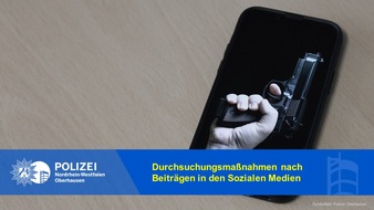 Polizeipräsidium Oberhausen: POL-OB: Durchsuchungsmaßnahmen nach Beiträgen in den Sozialen Medien