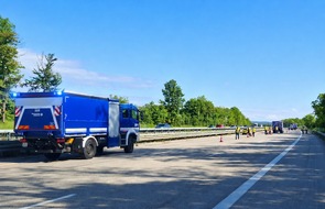 Polizeiinspektion Hildesheim: POL-HI: Gemeinsame Pressemitteilung der Bundesanstalt Technisches Hilfswerk und der Polizeiinspektion Hildesheim - Einsatzkr&auml;fte f&uuml;hren &Uuml;bung auf der BAB 7 durch