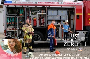Freiwillige Feuerwehr Frankenthal: FW Frankenthal: Feuerwehr Frankenthal beteiligt sich an der Aktion - "Lust auf Zukunft" bei dem dm-drogerie markt in Frankenthal