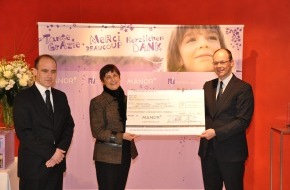 Manor AG: 250'000 francs au bénéfice de la Fondation Suisse pour la Protection de l'Enfant