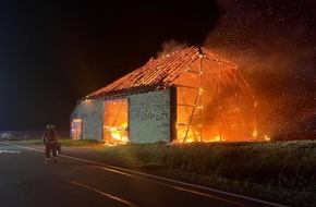 Kreispolizeibeh&ouml;rde Soest: POL-SO: Scheunenbrand in Altenr&uuml;then - Nachtrag von Bildern