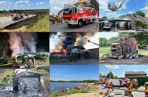 Kreisfeuerwehrverband Segeberg: FW-SE: Feuerwehren im Kreis Segeberg im Juni stark gefordert
