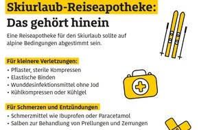 ADAC SE: ADAC Ambulanz-Service: Sicher im Schnee - mit der richtigen Reiseapotheke in den Winterurlaub