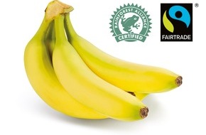 Lidl: Nachhaltiges Bananensortiment bei Lidl / Ab Anfang April sind alle Bananen bei Lidl mit dem "Rainforest Alliance"- oder "Fairtrade"-Siegel ausgezeichnet